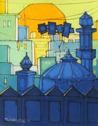 Salman Farooqi, 14 x 18 Inch, Acrylic on Canvas, Cityscape Painting, AC-SF-222